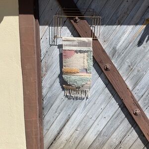 Anthropologie Pastel Tapestry with Fringe